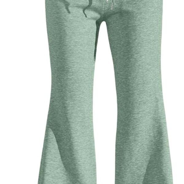 Flare Wide Leg Sweatpants Women Drawstring High Waisted Joggers Baggy Casual 2026 Flowy Bell Bottom Yoga Pants